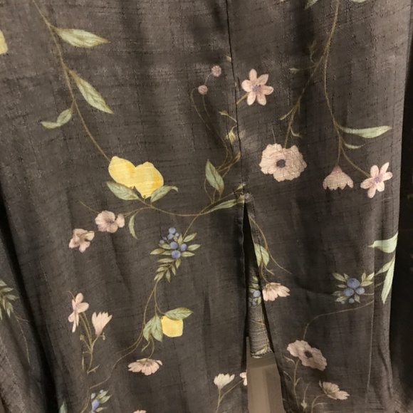 Laura Conrad Gray Lemons Flouncy Sleeves Beautiful Top Final Sale - Picture 6 of 7